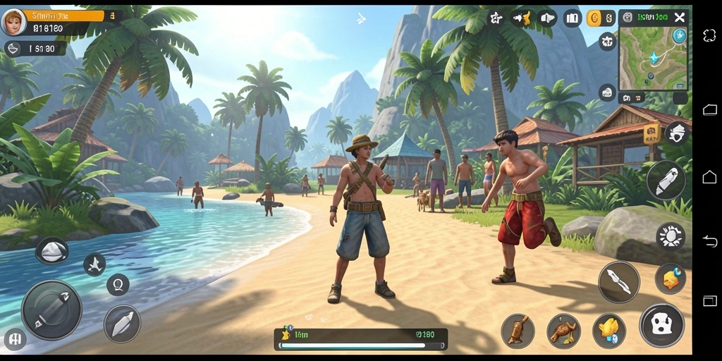 Tampilan gameplay 8180 yang menampilkan interaksi sosial dan kreativitas.