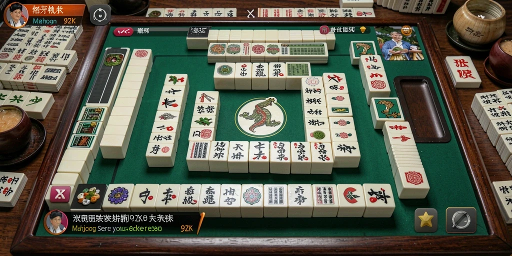 Gameplay menegangkan dan menarik dalam 9ZK Mahjong.