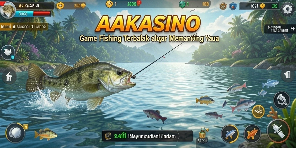 Screenshot AAKASINO menampilkan gameplay memancing yang seru dan menantang.