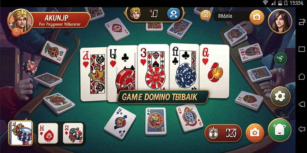Tampilan gameplay interaktif domino yang menarik dari AKUNJP.