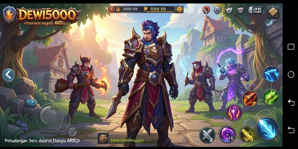 Tampilan gameplay DEWI5000 yang memukau dan beraksi seru.