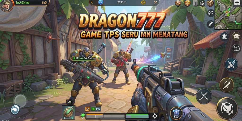 Screenshot tampilan gameplay DRAGON777 dengan aksi tembak-menembak yang intens.