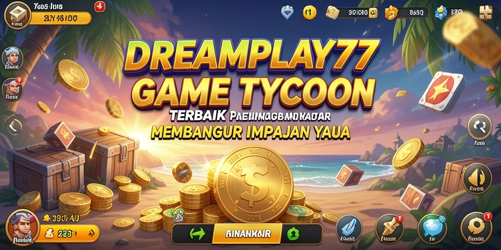 Screenshot gameplay <strong>DREAMPLAY77</strong> menampilkan keseruan dalam mengelola bisnis Tycoon.
