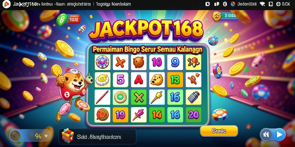 Tampilan utama gameplay JACKPOT168 yang menampilkan keseruan Bingo.