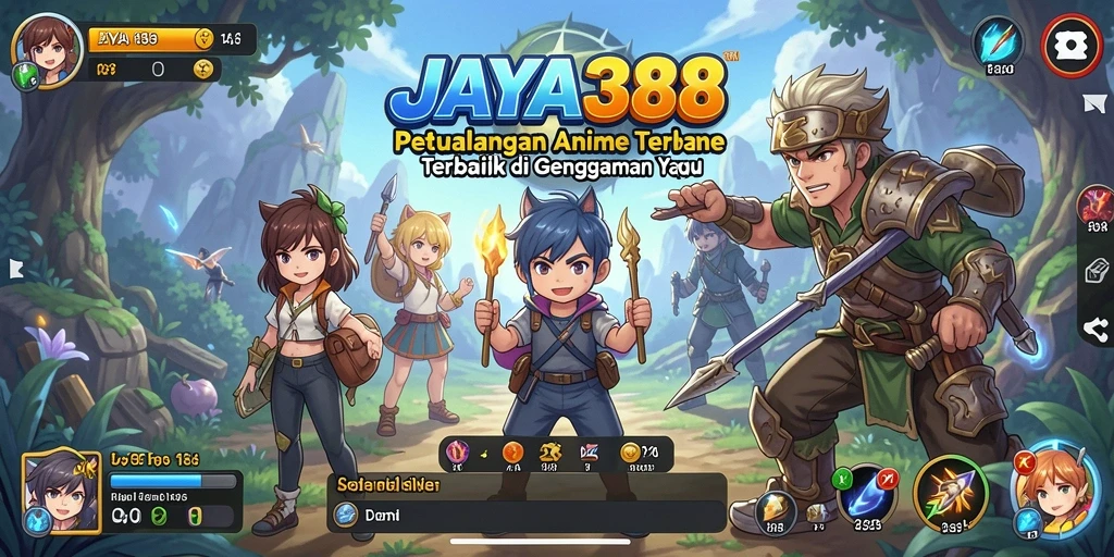 Gameplay JAYA388 dengan karakter anime yang beragam dan action seru.