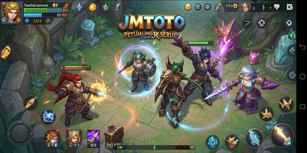 Tampilan gameplay JMTOTO yang menampilkan pertarungan seru dan eksplorasi dunia.