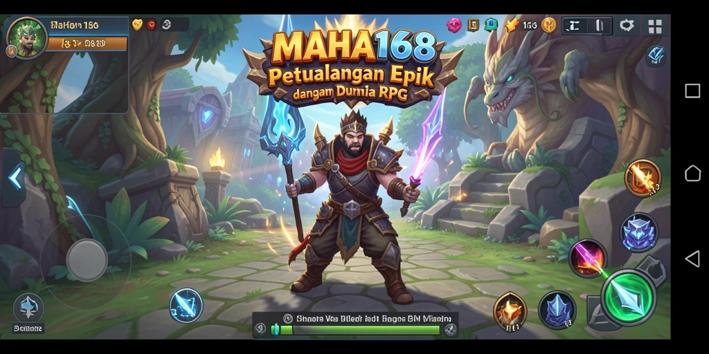 Tampilan gameplay MAHA168 yang menakjubkan dan penuh aksi RPG.