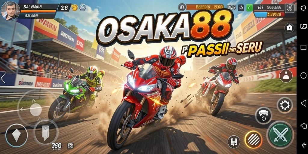 Gameplay balapan motor yang mendebarkan dan penuh aksi.