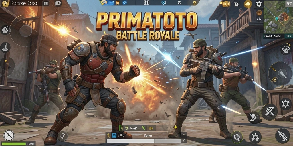 Gameplay seru Battle Royale dengan pertempuran intens.