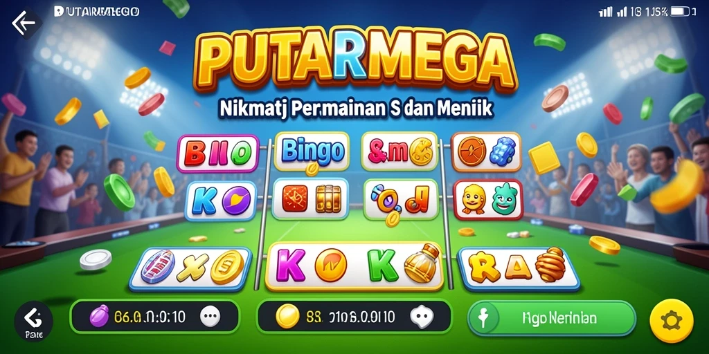 Tampilan gameplay Bingo PUTARMEGA yang menarik dan interaktif.