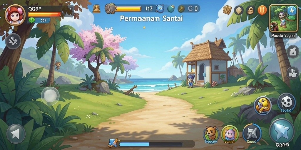 Tampilan gameplay QQRP yang menarik dan penuh warna.