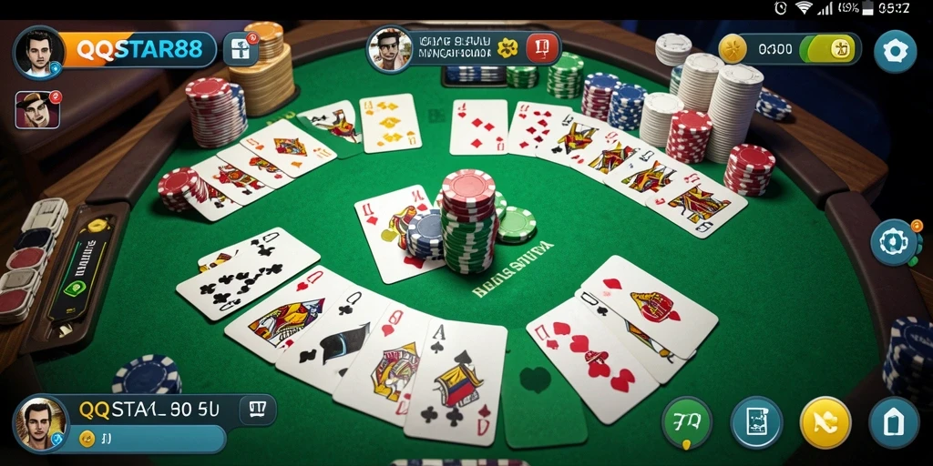 Tampilan gameplay Gaple yang memukau dalam QQSTAR88.
