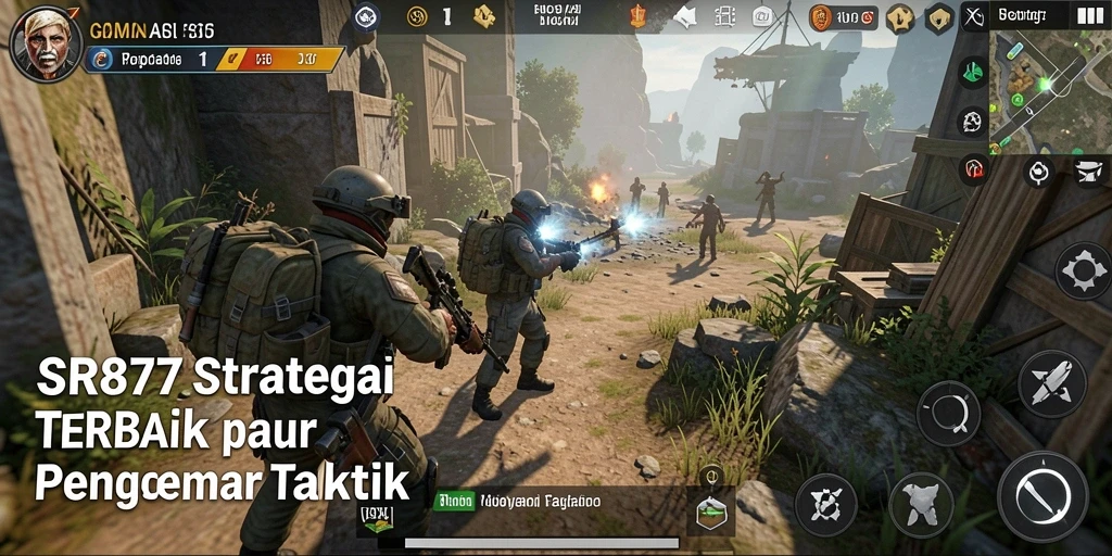 Tampilan gameplay menarik dari SR877 dengan berbagai karakter strategis.