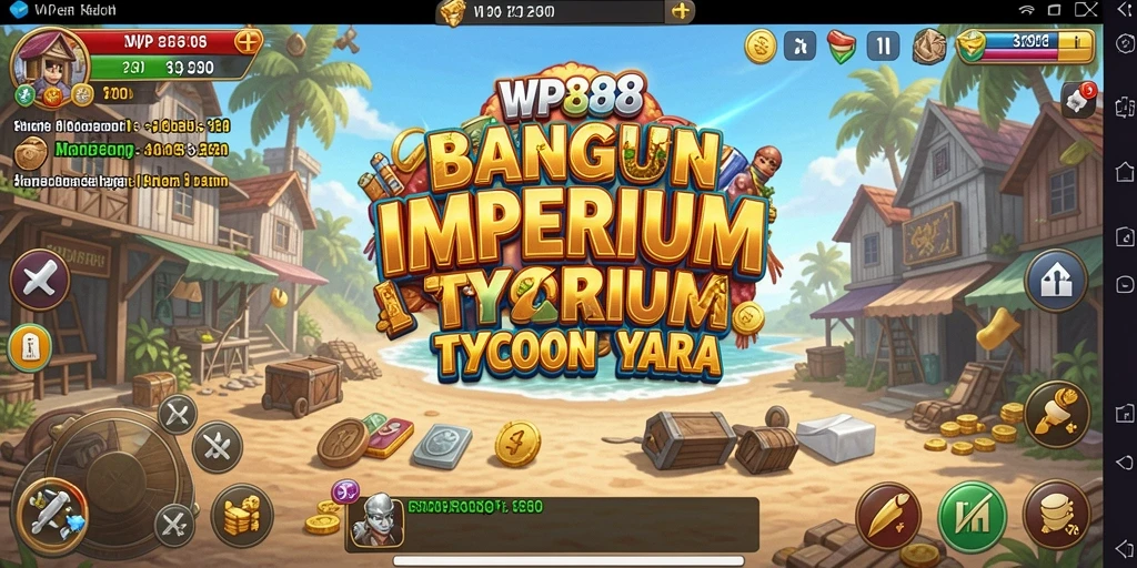 Screenshot menunjukkan gameplay menarik dalam membangun bisnis Tycoon.